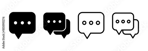 Chat icon vector illustration. speech bubble sign and symbol. comment icon. message