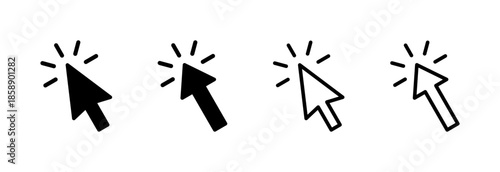 Click icon vector illustration. pointer arrow sign and symbol. cursor icon