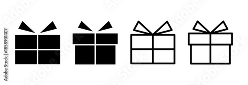 Gift icon vector illustration. gift sign and symbol. birthday gift