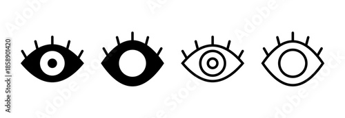 Eye icon vector illustration. Eye sign and symbol. Look and Vision icon.