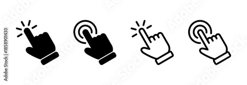 Hand click icon vector illustration. pointer sign and symbol. hand cursor icon