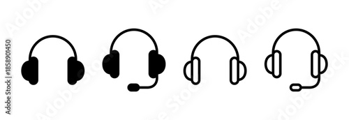 Headphone icon vector illustration. Headphone sign and symbol
