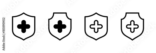 Health insurance icon vector illustration. Insurance document sign and symbol