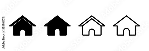 Home icon vector illustration. House sign and symbol