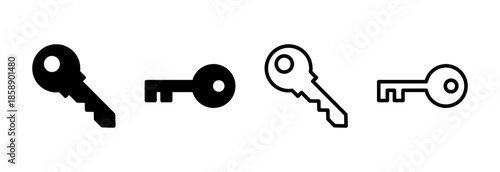 Key icon vector illustration. Key sign and symbol.