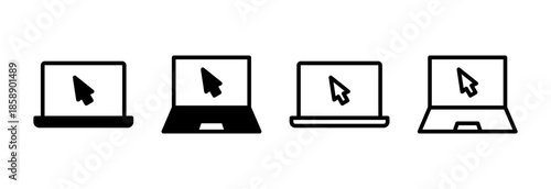 Laptop icon vector illustration. computer sign and symbol