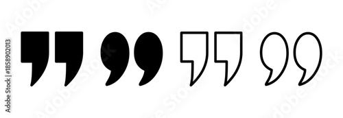 Quote icon vector illustration. Quotation mark sign and symbol