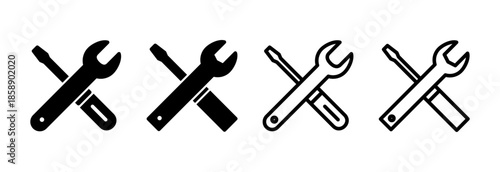 Repair tools icon vector illustration. tool sign and symbol. setting icon. Wrench and screwdriver. Service