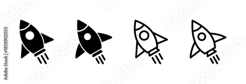 Rocket icon vector illustration. Startup sign and symbol. rocket launcher icon