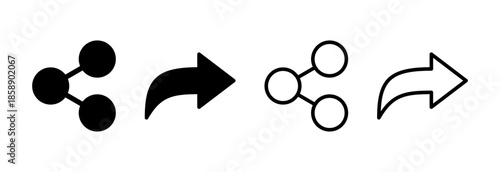 Share icon vector illustration. Sharing sign and symbol