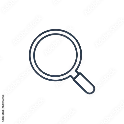 Magnifying Glass Search Icon on Dark Background