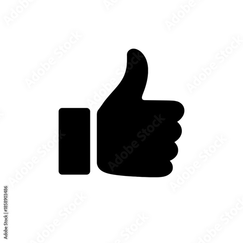 Thumbs Up Icon for Like Feedback and Positive Rating Vector