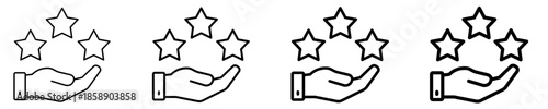 Customer Rating Icon Set Different Style Collection