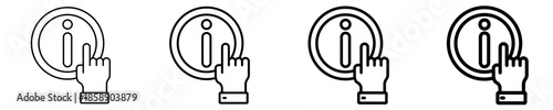 Information Access Icon Set Different Style Collection