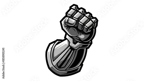 A clenched fist illustration on a white background depicting strength and solidarity