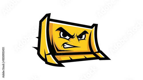 An illustrated angry dollar bill with a menacing expression on a plain white background