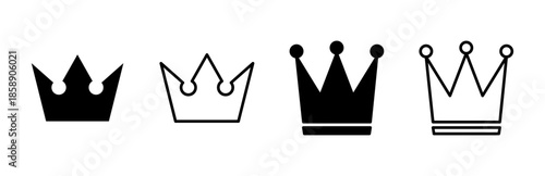 Crown icon set. crown vector icon