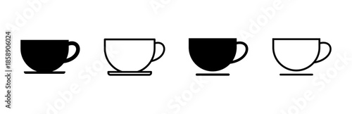 Coffee cup icon set. cup a coffee icon vector.