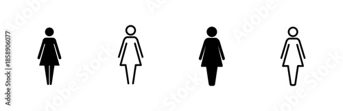 Female icon set. woman icon vector