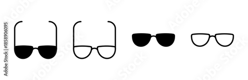 Glasses icon set. Glasses vector icon
