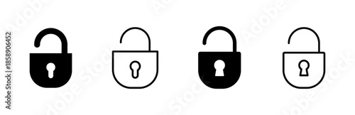 Lock icon set. Padlock icon vector. Encryption icon. Security symbol
