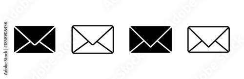 Mail icon set. email icon vector. E-mail icon. Envelope illustration