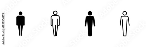 Man icon set. male icon vector. human symbol