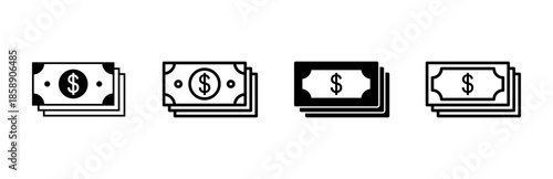 Money icon set. Money vector icon.