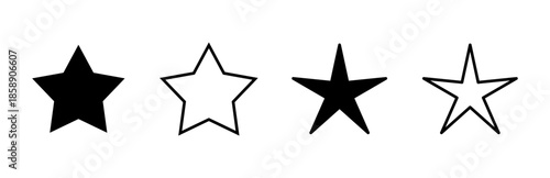Star Icon set. rating icon vector. favourite star icon