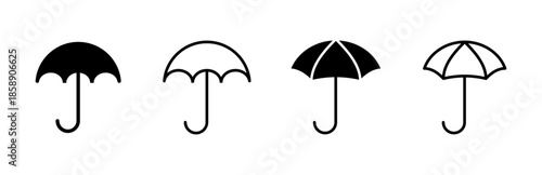 Umbrella icon set. umbrella sign icon