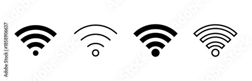 Wifi icon set. signal vector icon. Wireless  icon vector