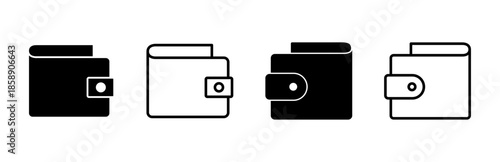 Wallet icon set. wallet vector icon