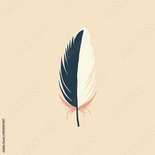 Earthy Bohemian Feather Graphic with Rustic Texture and Tribal Soul Concept for Spiritual Wellness Branding and Modern Ethnic Home Decor vector