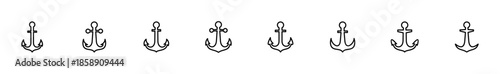 Anchor icon vector isolated on white background.Anchor symbol logo. Anchor marine icon.