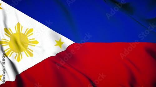 Philippines Flag Animation Close-up 4K