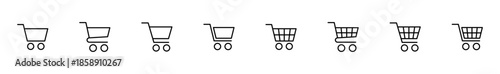 Shopping icon vector isolated on white background. Shopping cart icon. Basket icon. Trolley