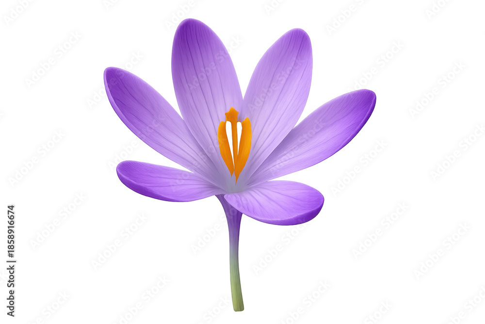 Fototapeta premium Purple crocus flower blooming during springtime season