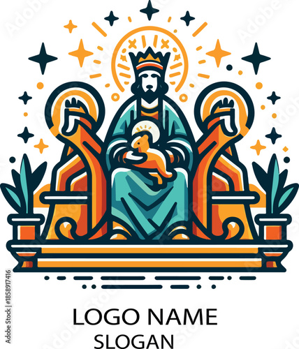 Epiphany logo  icon vector white background .