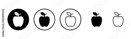 Apple icon logo design. Apple sign and symbols for web design.