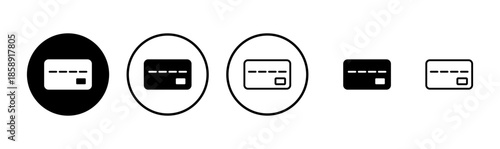 Credit card icon logo design. Credit card payment sign and symbol