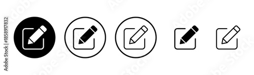 Edit icon logo design. edit document sign and symbol. edit text icon. pencil. sign up