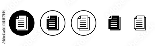 Document icon logo design. Paper sign and symbol. File Icon