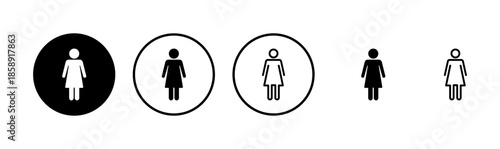 Female icon logo design. woman sign and symbol