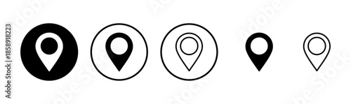 Pin icon logo design. Location sign and symbol. destination icon. map pin
