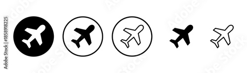 Plane icon logo design. Airplane sign and symbol. Flight transport symbol. Travel sign. aeroplane