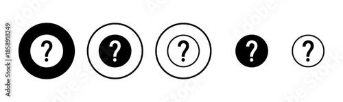 Question icon logo design. question mark sign and symbol