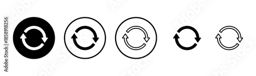 Refresh icon logo design. Reload sign and symbol. Update icon.