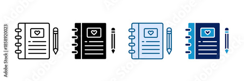 Journaling Icon Set Multiple Style Collection