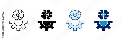 Mental Health Support Icon Set Multiple Style Collection