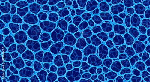 A captivating deep blue vector background evokes the mysteries of the sea, its organic cellular structure creating a visually engaging and versatile design element.